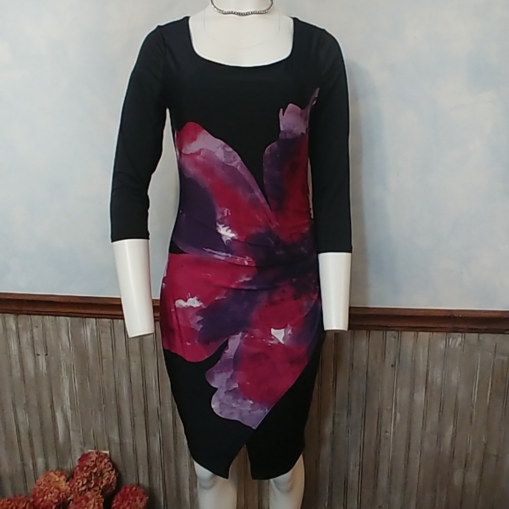 Venus Black Bloomin Flower Dress M